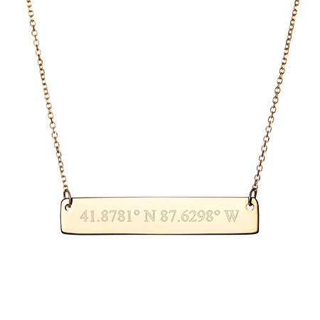 What does gold filled mean and 14k gold coordinate bar necklace