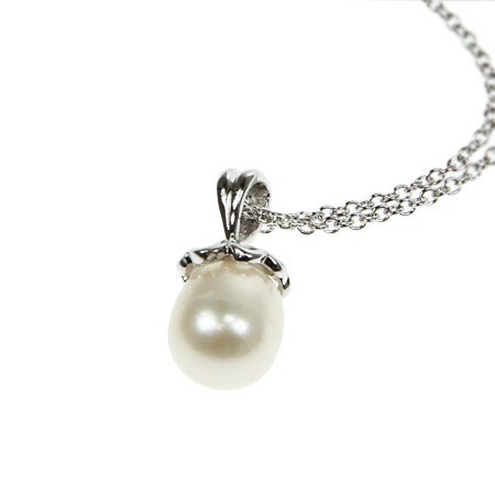 Freshwater Pearl Heart Cap Necklace