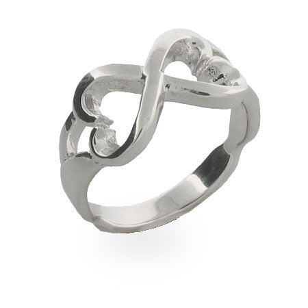 Sterling Silver Twisted Heart Ring