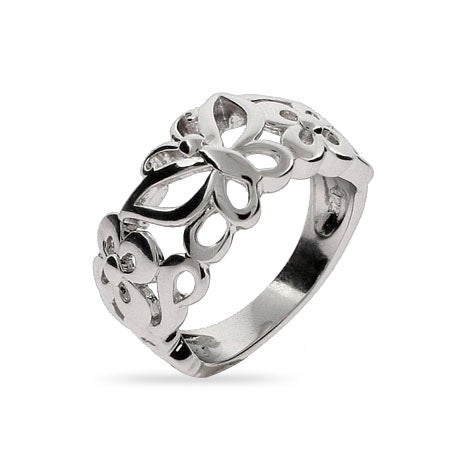 Butterfly and Flower Ring | Eve's Addiction®
