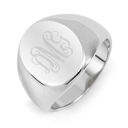 Men’s stainless steel signet ring with what is a signet ring history