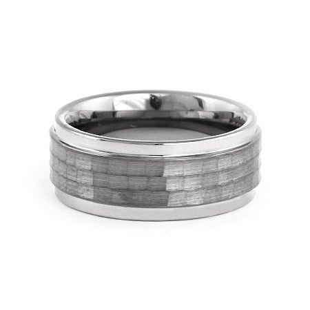 Square Diamond Cut Engravable Tungsten Ring | Eve's Addiction®