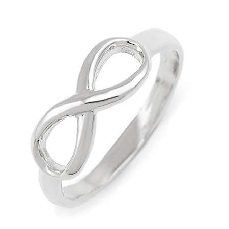 Designer Style Infinity Ring - Sterling Silver