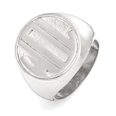 Block monogram silver signet ring and what is a signet ring answer