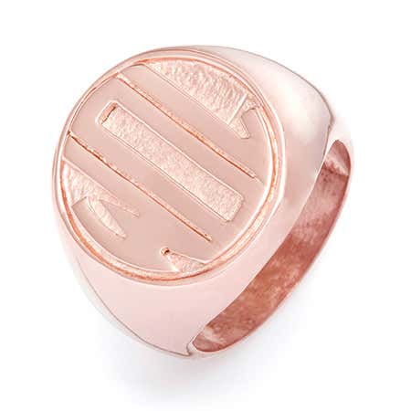 Men's Block Monogram Signet Ring