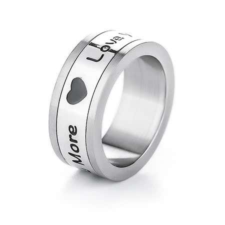 Love You More Engravable Spinner Ring