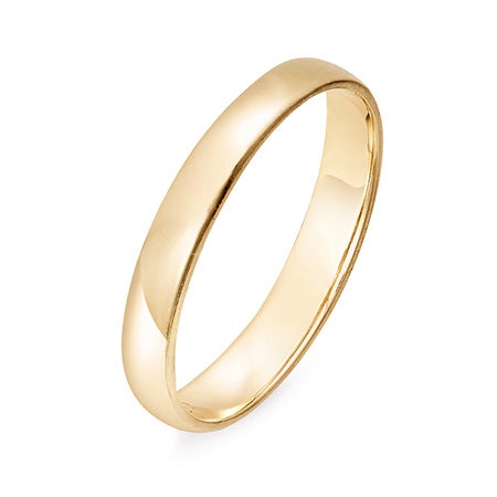 Engravable 14K Gold 3mm Wedding Band | Eve's Addiction®