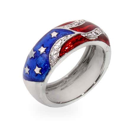 The American Flag Enamel Ring
