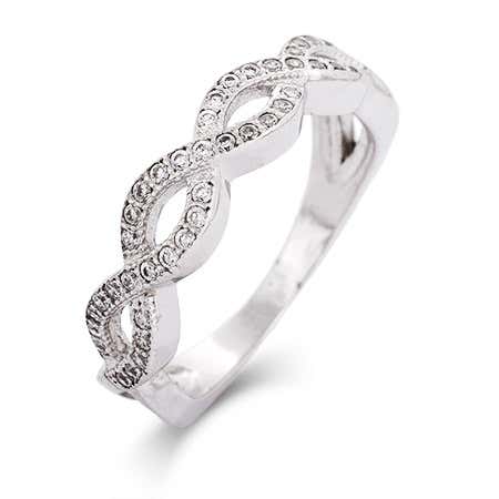 Sterling Silver CZ Infinity Band