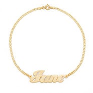 Custom Ankle Bracelet Customize Your Own Custom Gold Nameplate Anklet
