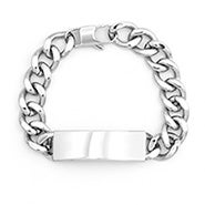 Id Bracelets Womens Mens Engravable Men S Stainless Steel Curb Link Id Bracelet