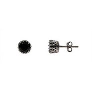 Black Earrings Onyx Eve S Addiction Sterling Silver Black Onyx Crown Set Stud Earrings