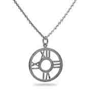 Tiffany Inspired Atlas Style Round Pendant Necklace