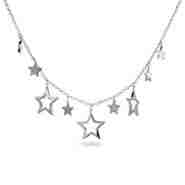 Tiffany Inspired Sterling Silver Star Charm Necklace