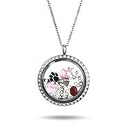 Children S Birthstone Jewelry Eve Addiction Cz Round Build A Charm Floating Locket