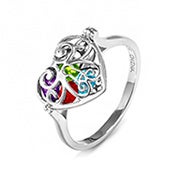 Birthstone Rings For Mom Custom Mothers Key To My Heart Birthstone Locket Ring
