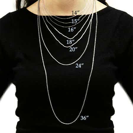 Women's Necklace Size Chart